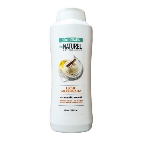 gel douche lait meringué marque naturel 800ml